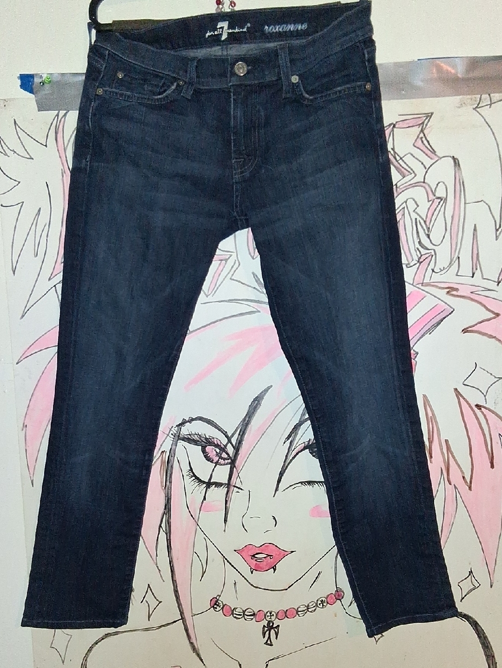 7 For All Mankind Dark Indigo Skinny Jeans - Women's
